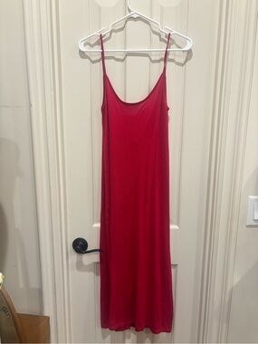 Double Zero Crimson Midi Slip Dress